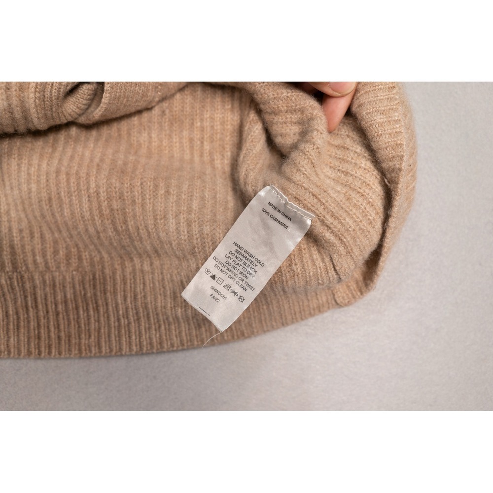 Quince 100% Cashmere Cardigan Sweater Women's Medium Beige Button Knit Luxury - Picture 3 of 8